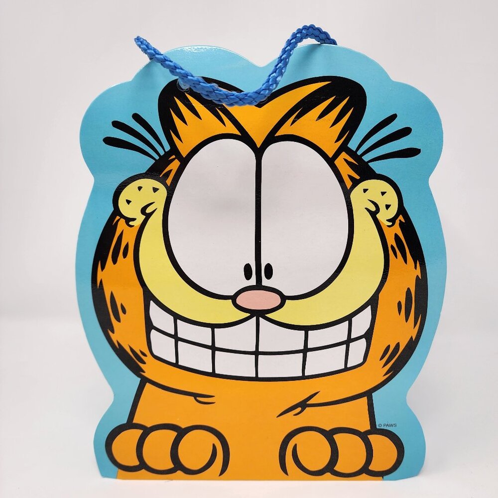 Vtg 90s Gibson Greetings PAWS Garfield the Cat Gift Party Present Bag 8.5"x6.5"